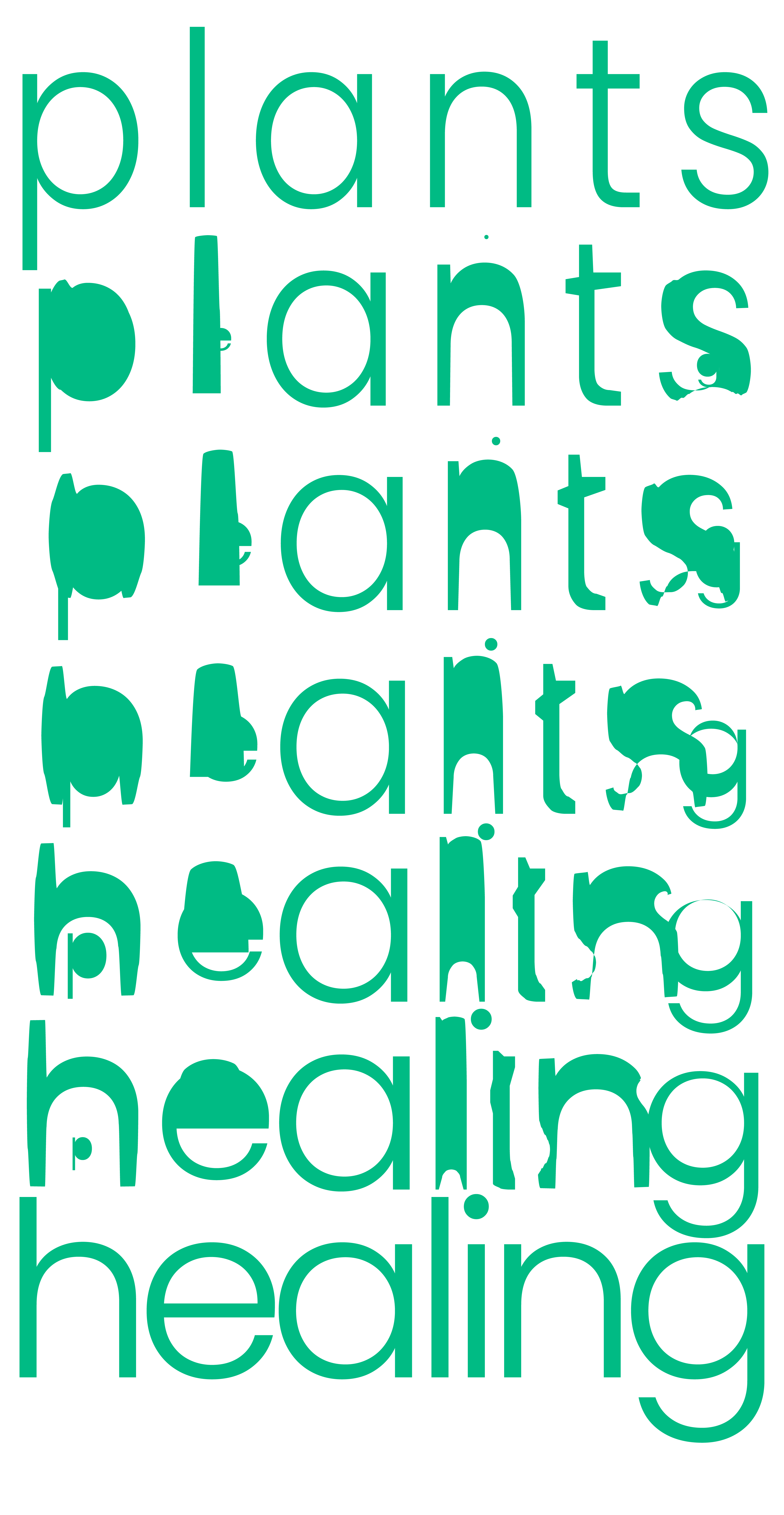 Plants to Healing typography motion